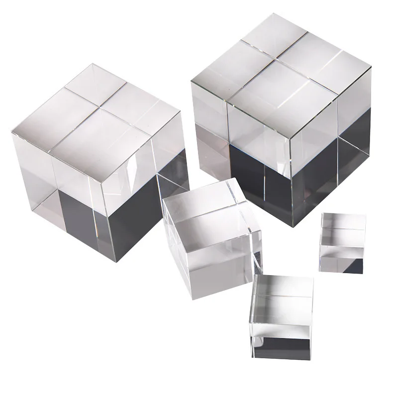 Factory Wholesale K9 Optical  Crystal Cube Virous Sizes Blank Crystal Block For Laser Engraving