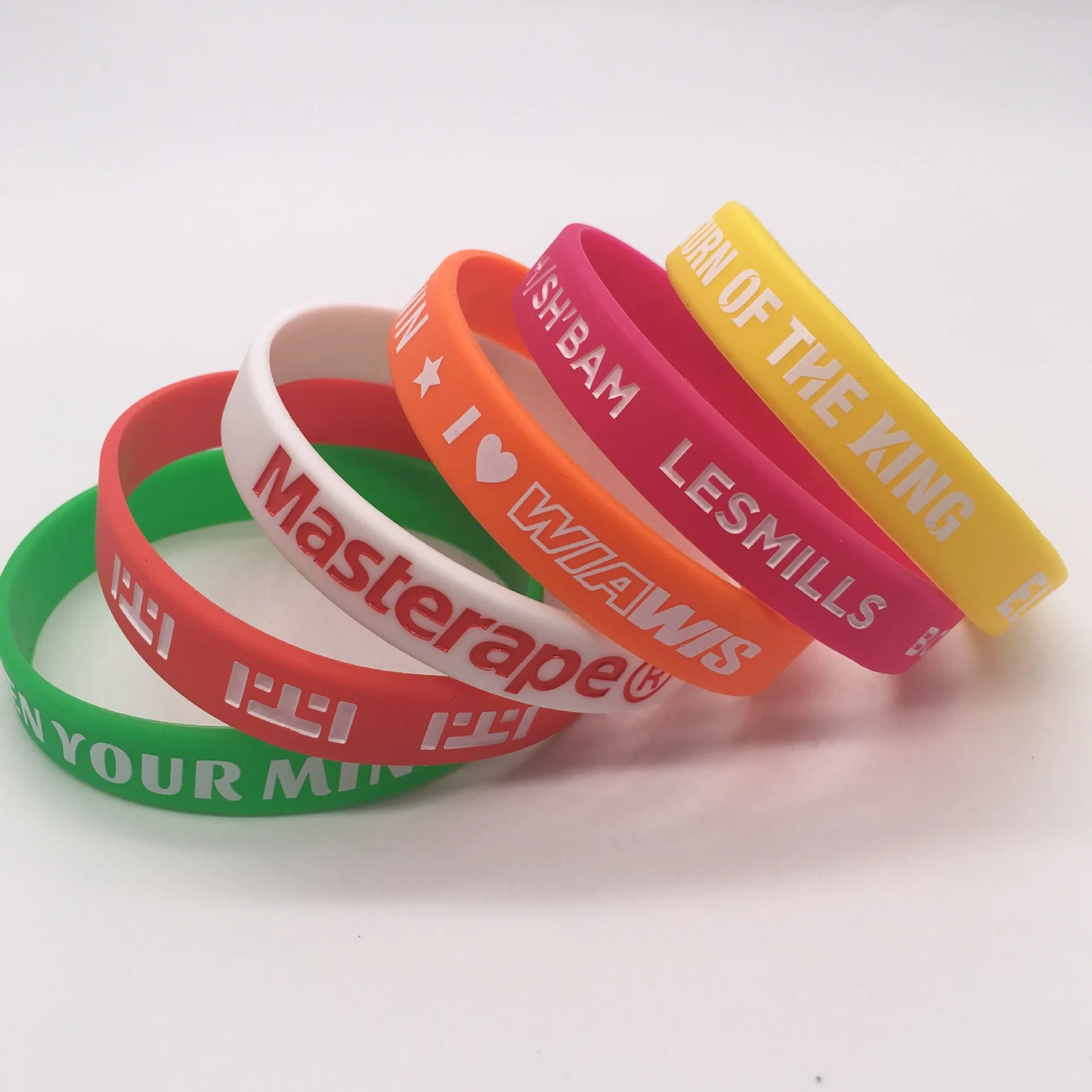 Customized Printed Lettering Embossed Sports Wristband Jewelry Wholesale Model LR00200 preview 4