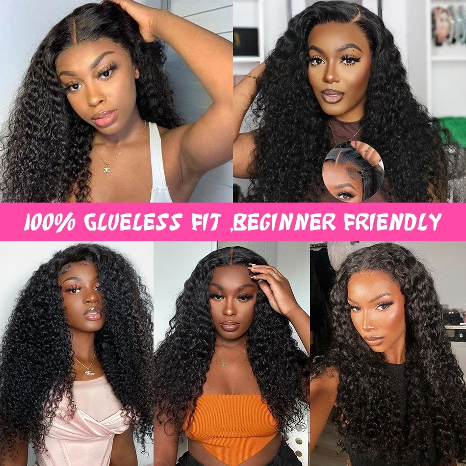 250 Dichte Deep Wave Lace Frontal Perücken Brasilianische Curly Water Wave Lace Front Perücke Verschluss Perücken für Frauen_voghion.com