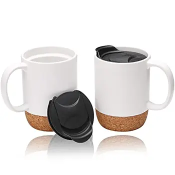 14oz 450ml Luxury Sublimation Eco Friendly White Bulk Ceramic Coffee Mugs With Lids