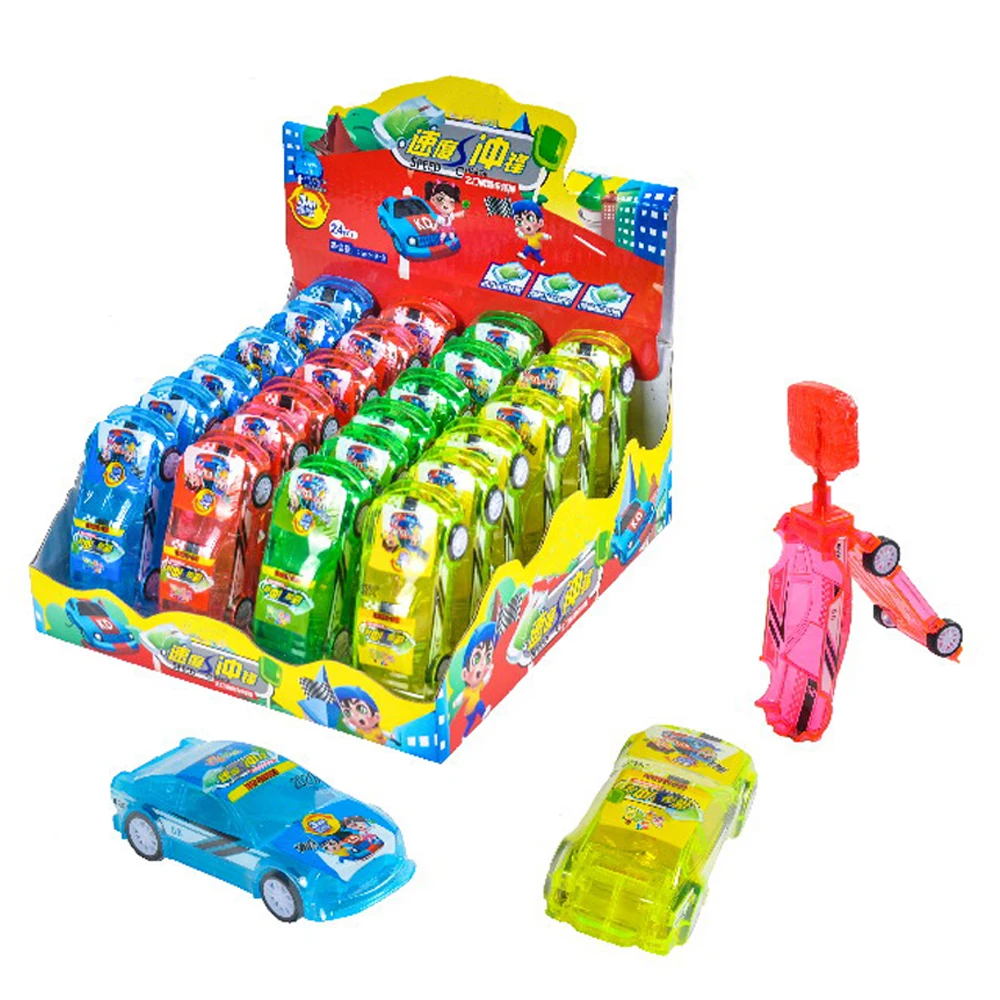 Оптовая продажа новинка детские мини-игрушки со свистком спортивный автомобиль форма леденца конфеты