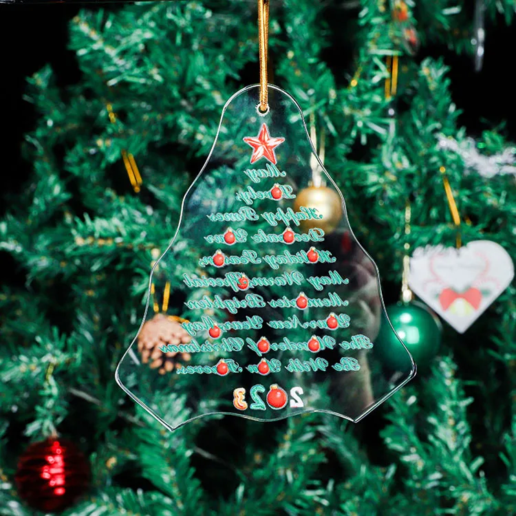 product small bridge cheaper glass crystal gifts supplier custom merry christmas tree glass pendant ornament gifts-41