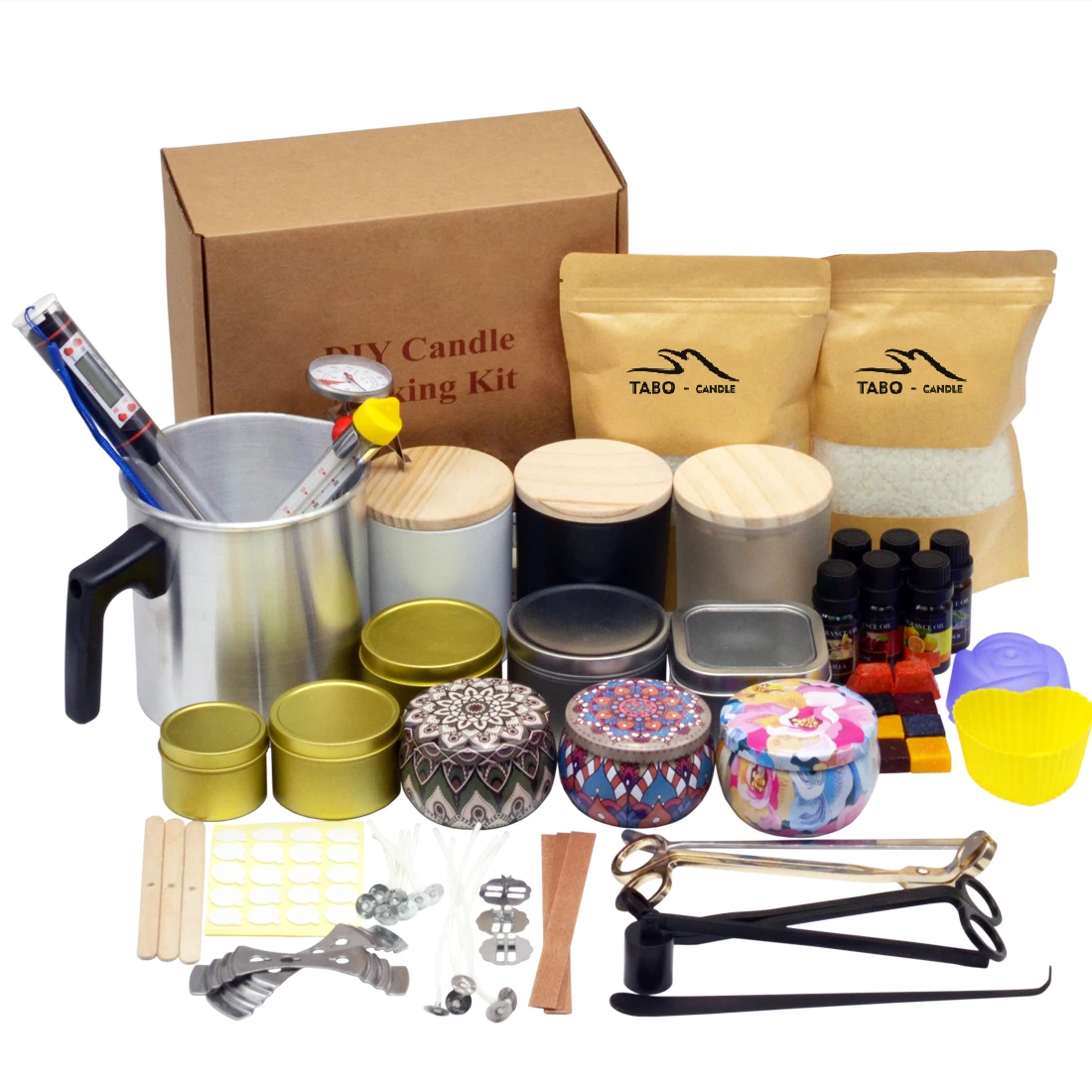 Complete DIY Candle Making Kit Supplies Create Large Scented Soy Candles