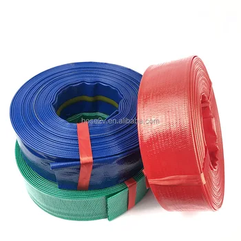 Colorful water discharge pipes Agricultural flexible high quality PVC Layflat water hose