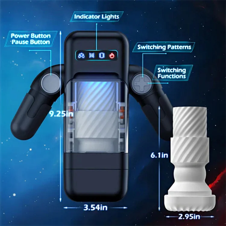 Automatic Male Thrusting Heating Masturbator Oral Cup Stroker Real Vagina Sucking Sex Machine Vibration with Phone Holder