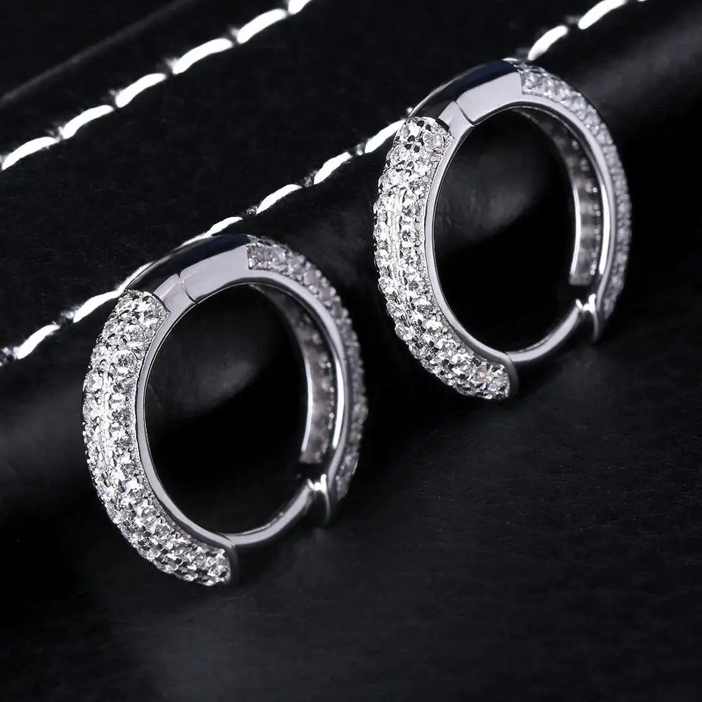 Black Floral Diamond Pave Hoop Earrings AAAAA Cubic Zirconia | 18k Gold Plated 925 Sterling deals Silver | Couture Earrings