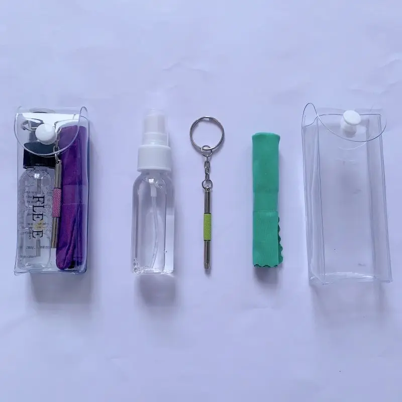 sunglasses liquid cleaner MSDS  accept LOGO Print eyeglass lens cleaner spray PVC set kit with screwdriver spray lens cleaner