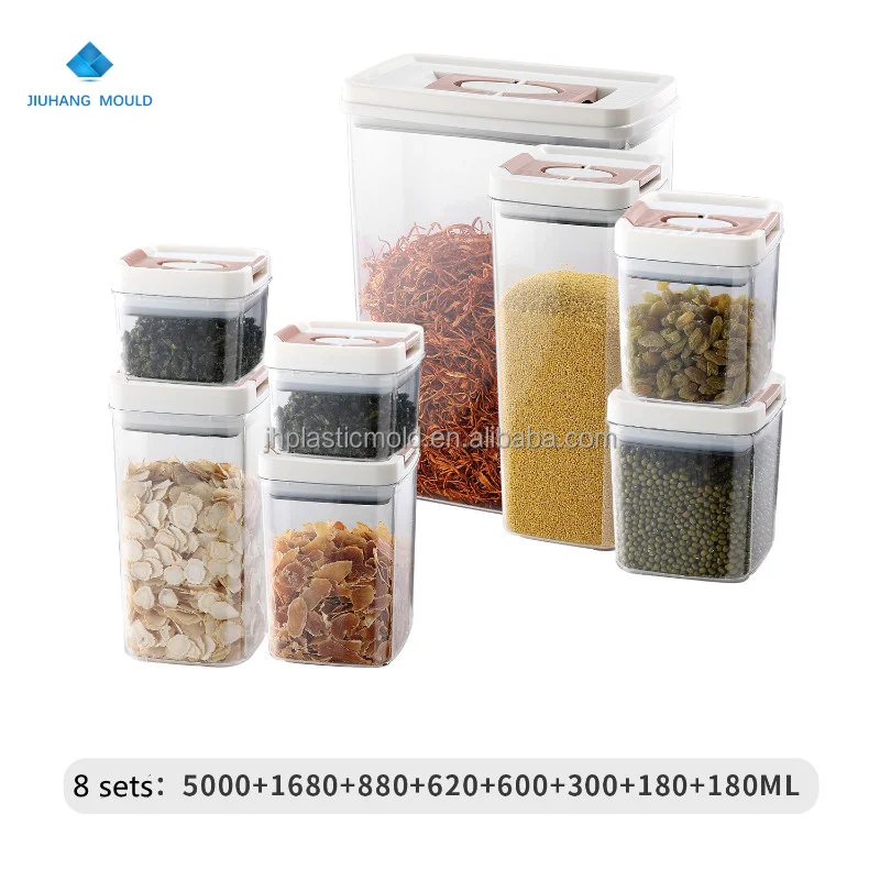 BPA Free Plastic Dry Food Canisters Clear Food Storage Containers  Unbreakable Water Glass Jar