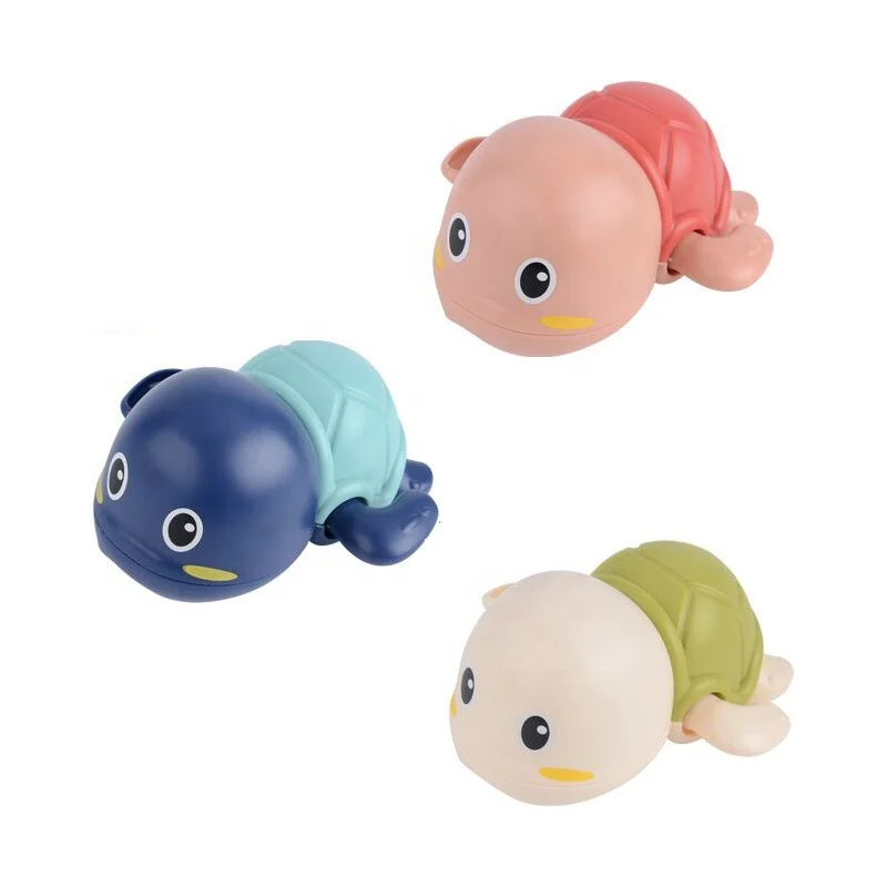 Baby Bath Toys Cute Cartoon Tortoise Whale Animal Toddler Water Toy Infant  Swim Chain Clockwork Summer Time Kids Gifts Toy Water