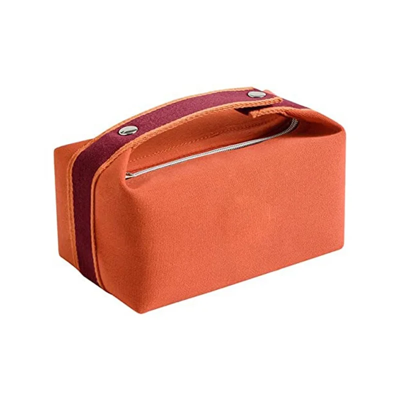 Custom Fashion Canvas Makeup Bag Promotional Travel Cosmetic Bag Pouch