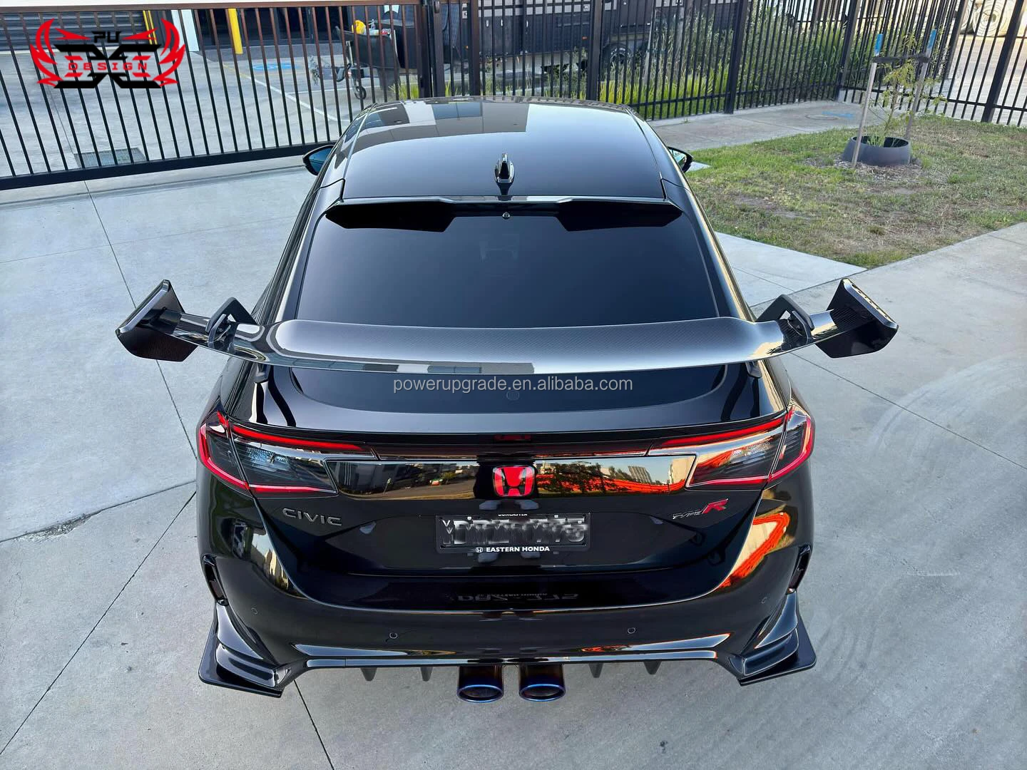 Fl5 Rear Wing Dry Carbon Rear Spoiler for Honda Civic FL5 Type R - AD Style Rear Wing ...