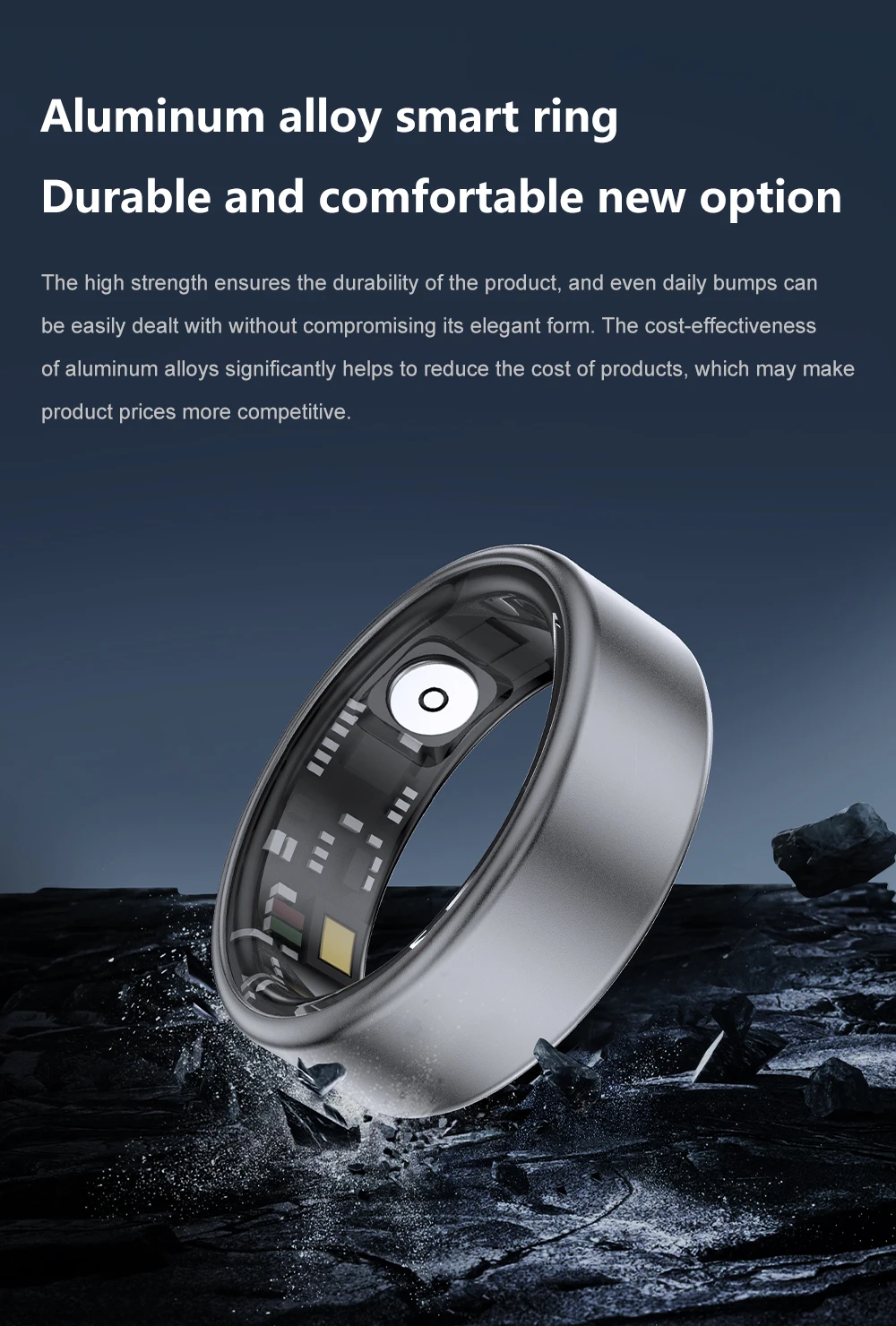 Chinese factory supplier supply  2024 Heart Rate Blood Oxygen Health Monitoring Smart Rings 5atm Waterproof Sports Mode Sr06 Smart Ring For Sleep Tracker - Buy Titanium Alloy Smart Rings health Smart Ring smart Ring For Sleep Tracker