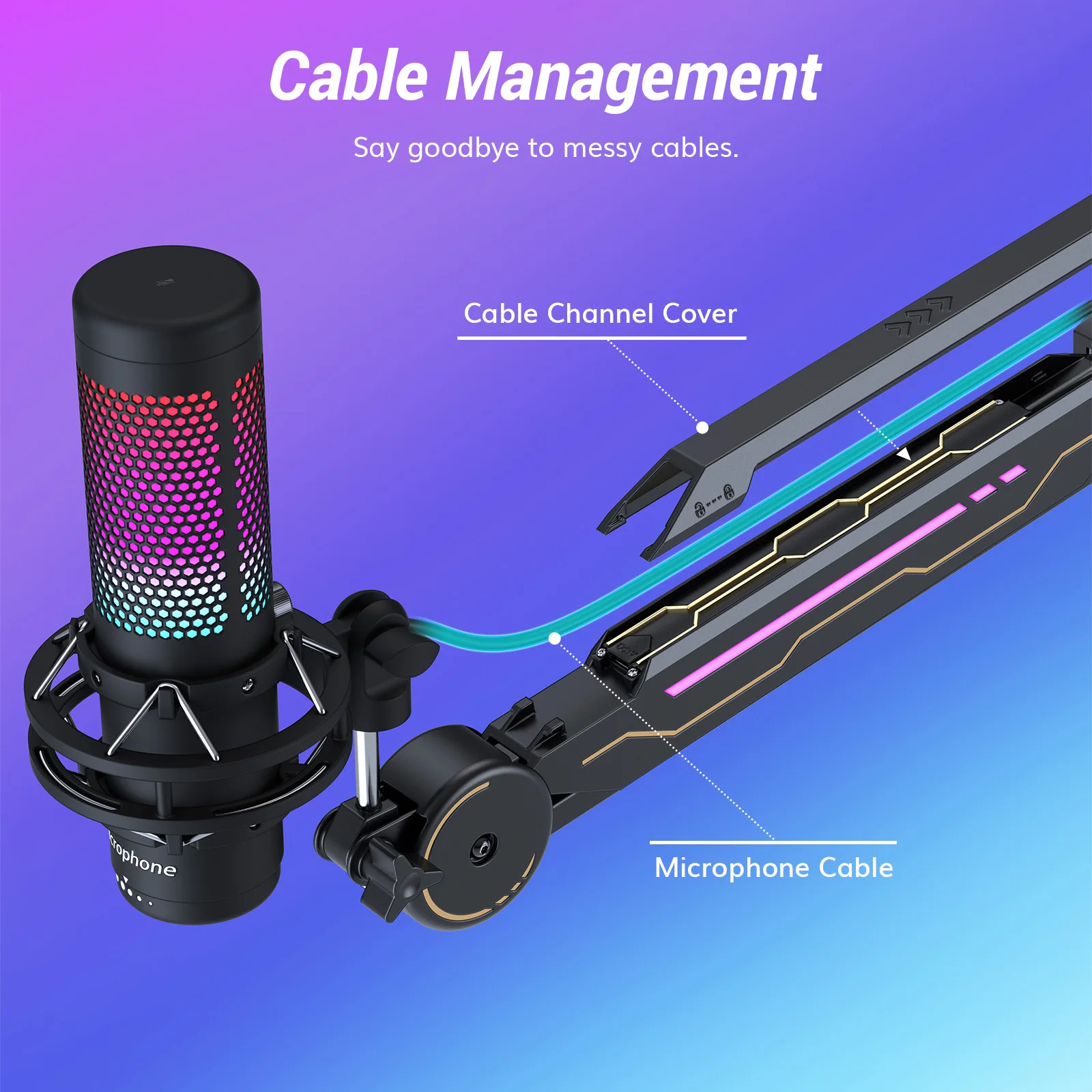 TONOR T90 Microphone Boom Arm Stand Adjustable Stylish