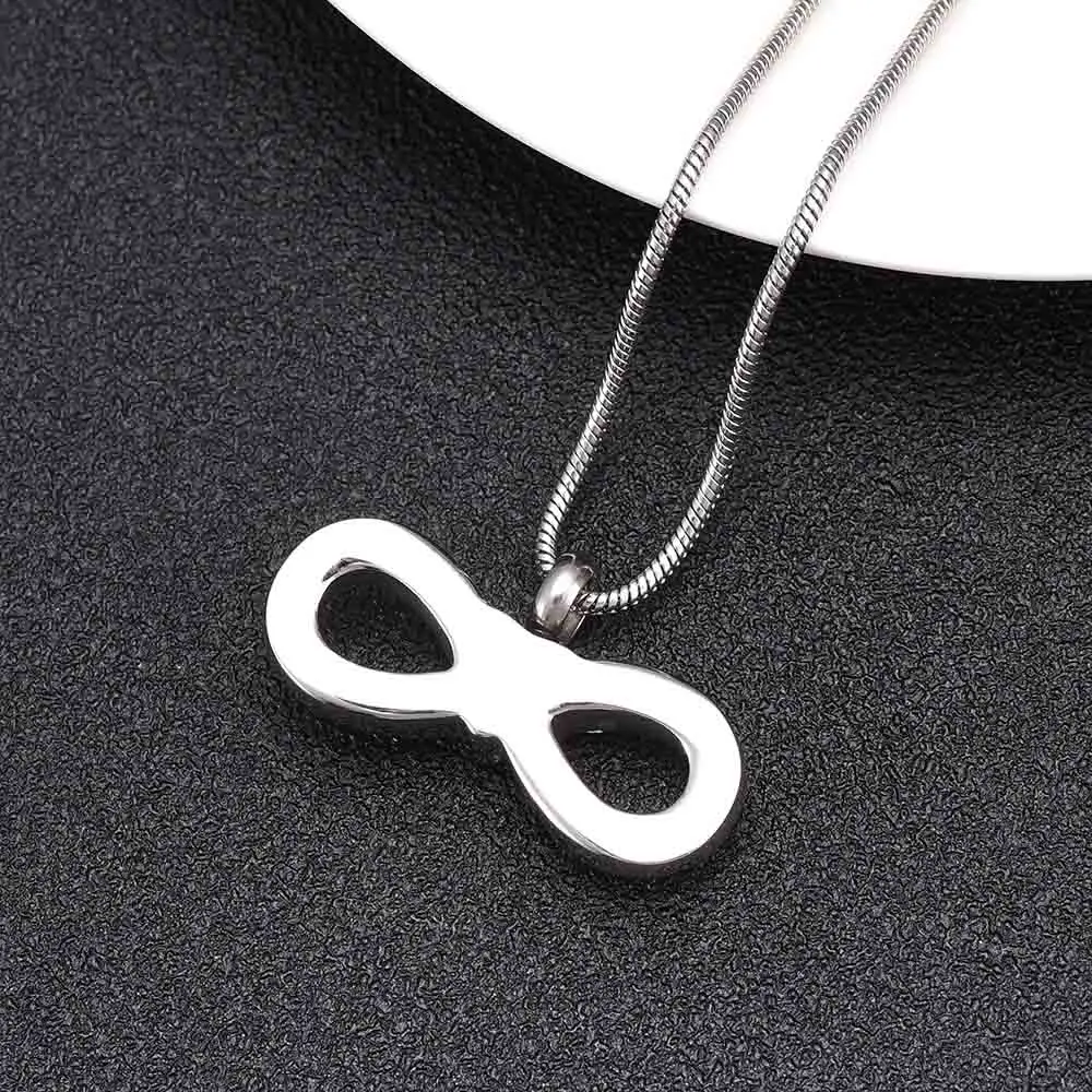 Cremation jewelry stainless steel urn bowknot style cremation urn necklace to commemorate the dead relatives/pets