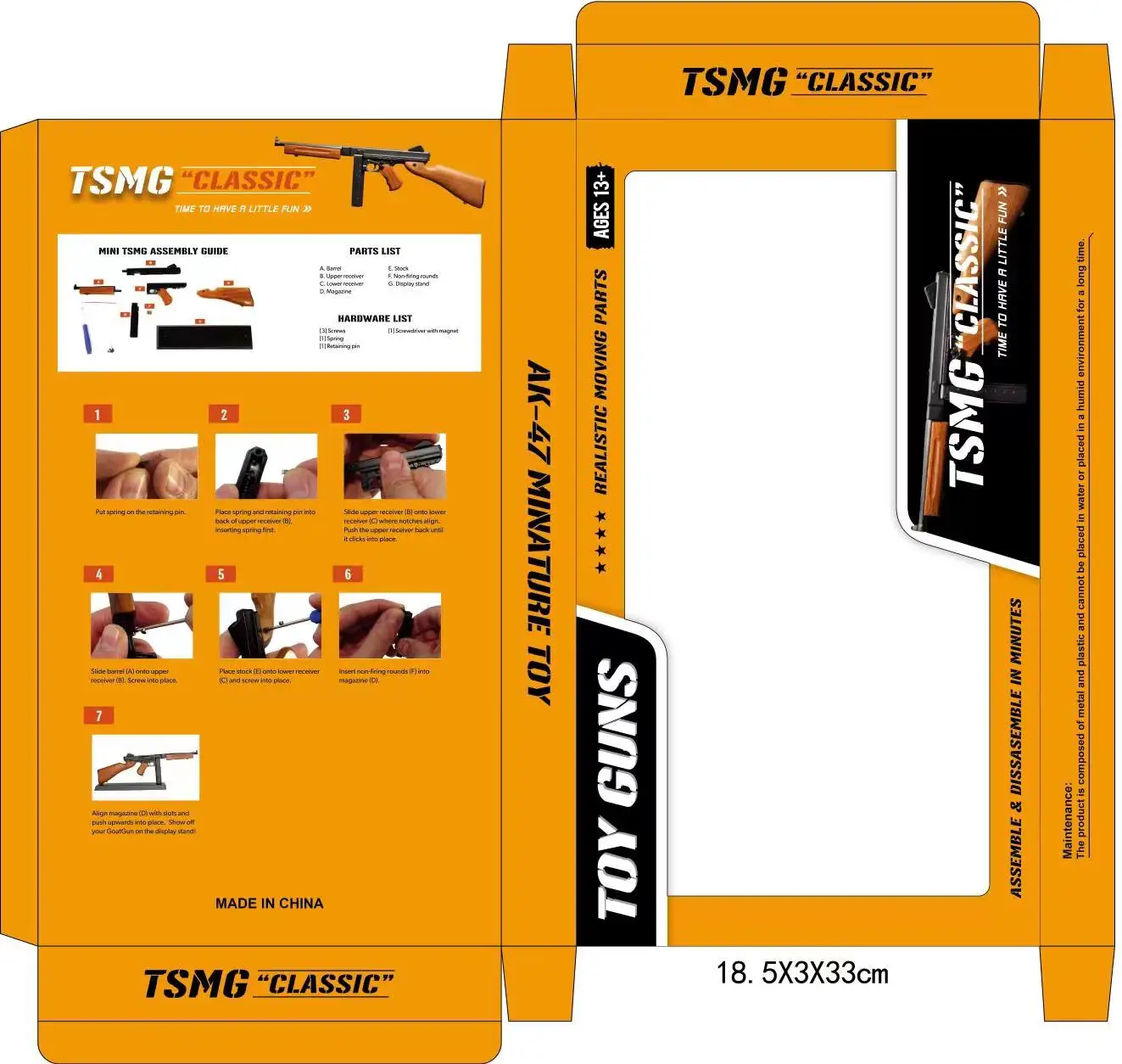 Guns Model Toy Ar15 Navy Color Rifle Miniature Alloy 13 Mini Assemble