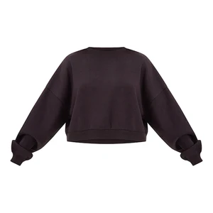 Manufacturer Oem Wholesale 100% Cotton Heavywieght Hoodies  Solid Color Blank Women Cren Neck Oversized Sweatshirts