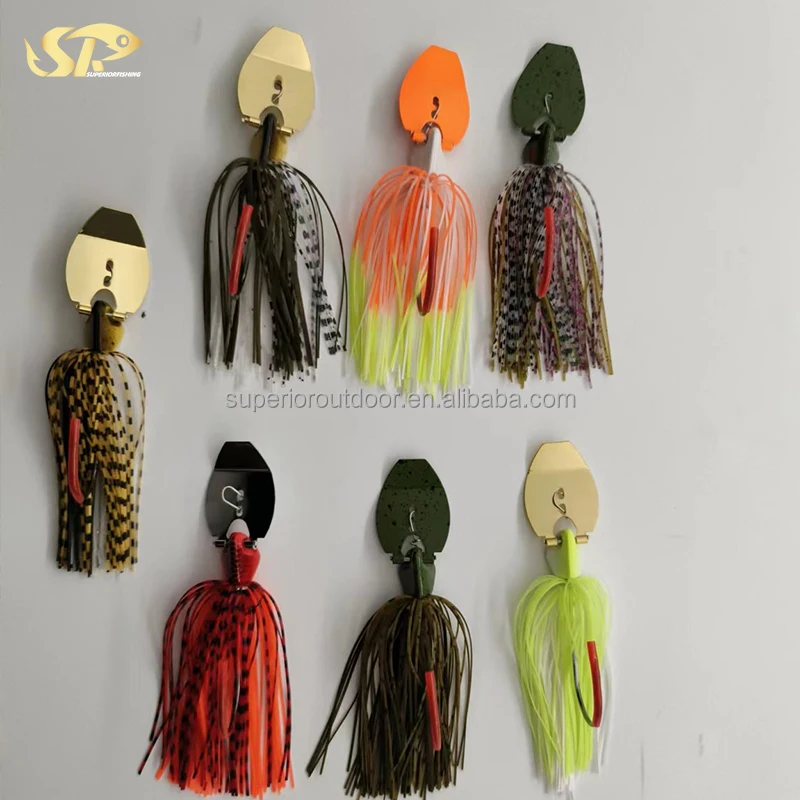 Superiorfishing Jig Spinner Bait 3/8oz 1/2oz Spinner Lure Jig