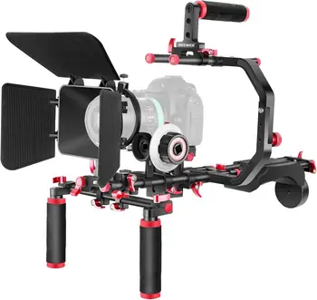 Neewer Shoulder Rig Kit for DSLR Cameras and Camcorders, Movie Video Film Making System With Matte Box, Follow Focus, C-Shaped