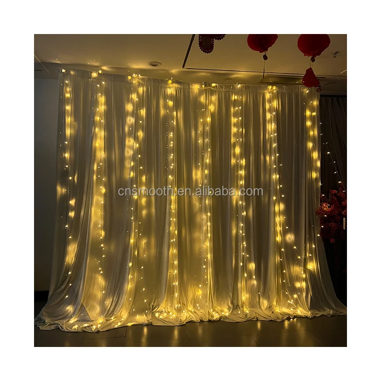 Toile De Fond LED étoilée 3x4 M - Contrôle DMX, Télécommande - Pour Mariage, Fête, Scène - Velours