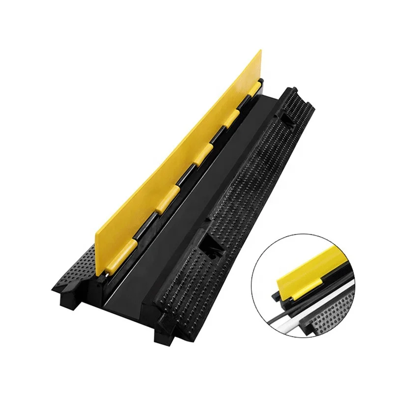 2024 большой емкости светоотражающий кабель протектор для подъездной дороги резиновый кабель протектор