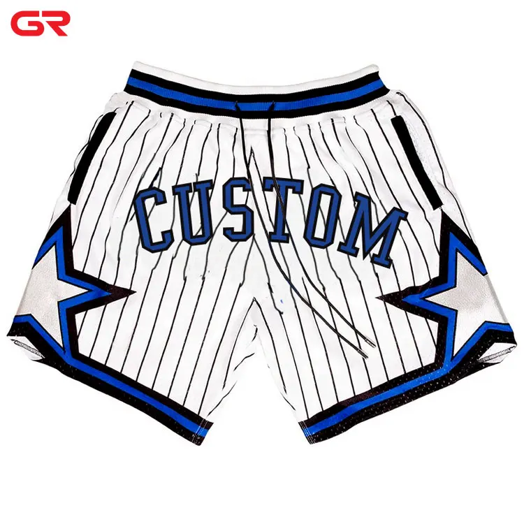 Мужские сетчатые шорты с вышитым