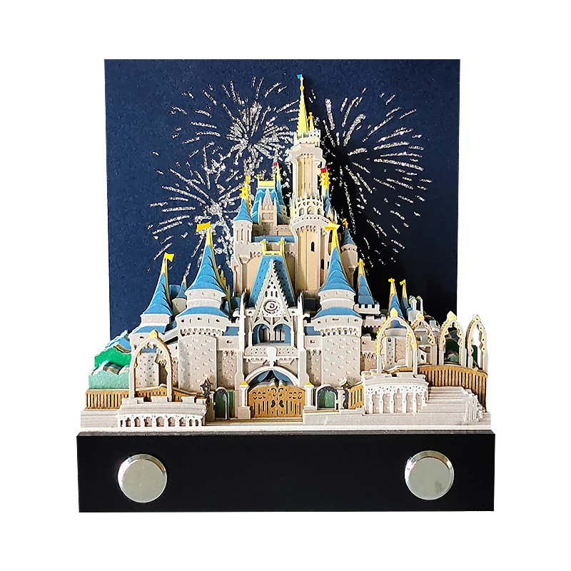 Custom Sticky Notes Omoshiroi Block Diy Cinderella Castle Note Pad Paper Laser Cut 3D Memo Pad for Gift