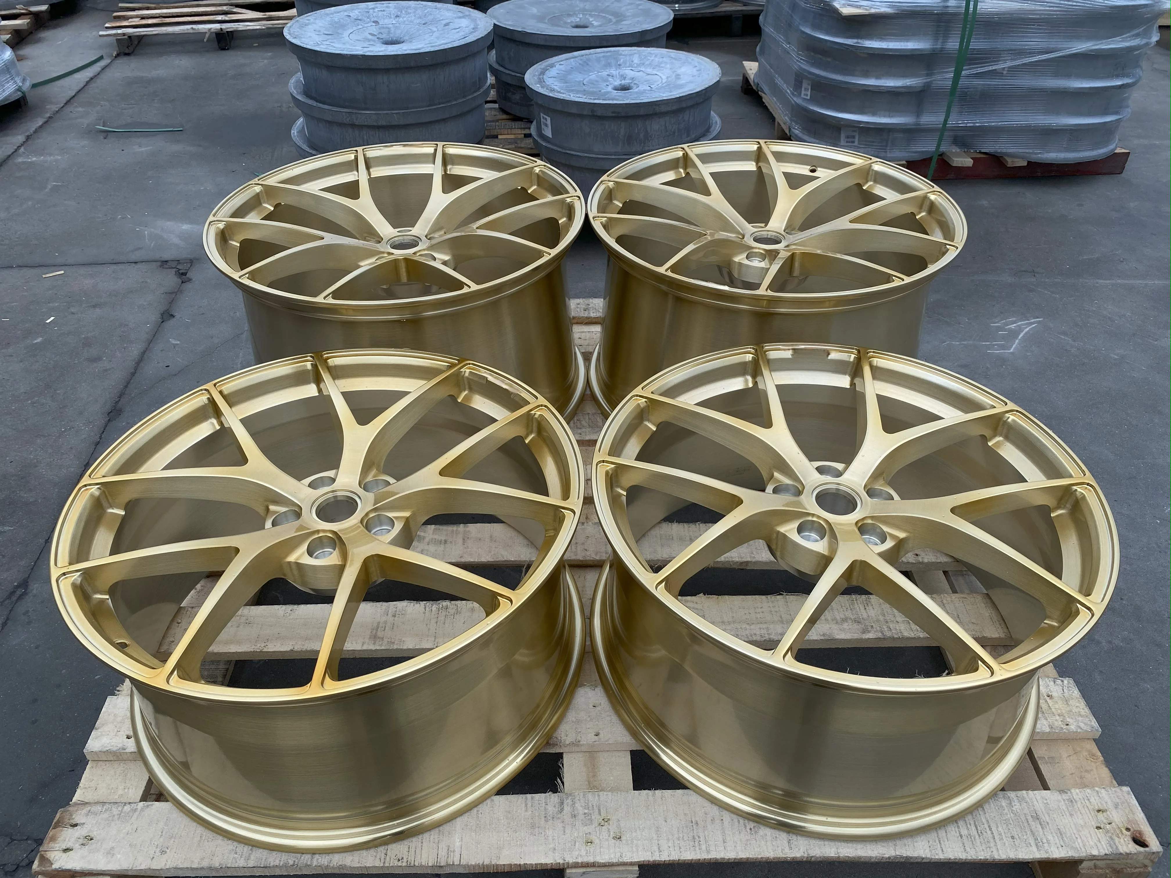 GVICHN brushed gold finished custom forged wheels 16 - 26 inch aluminum alloy rims 5x112 5x114.3 5x120 wheel hub