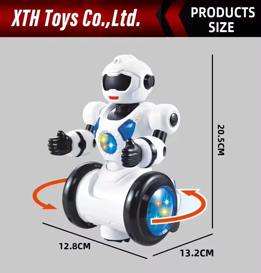 Hot Selling 360 Degree Rotation Intelligent Robot With Light and Music Education Robot for Kids Early Education