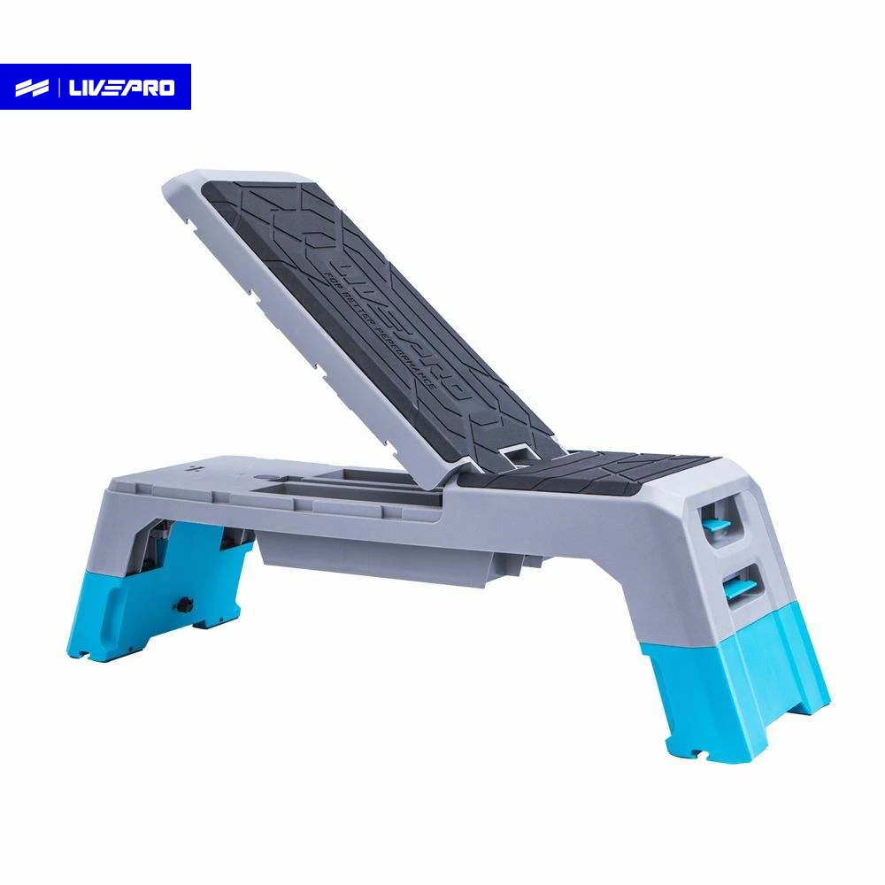 LIVEPRO Fitness Aerobic Step Stepper Aerobic Step Board Balance Step  Angle Position Adjustable Aerobic Platform