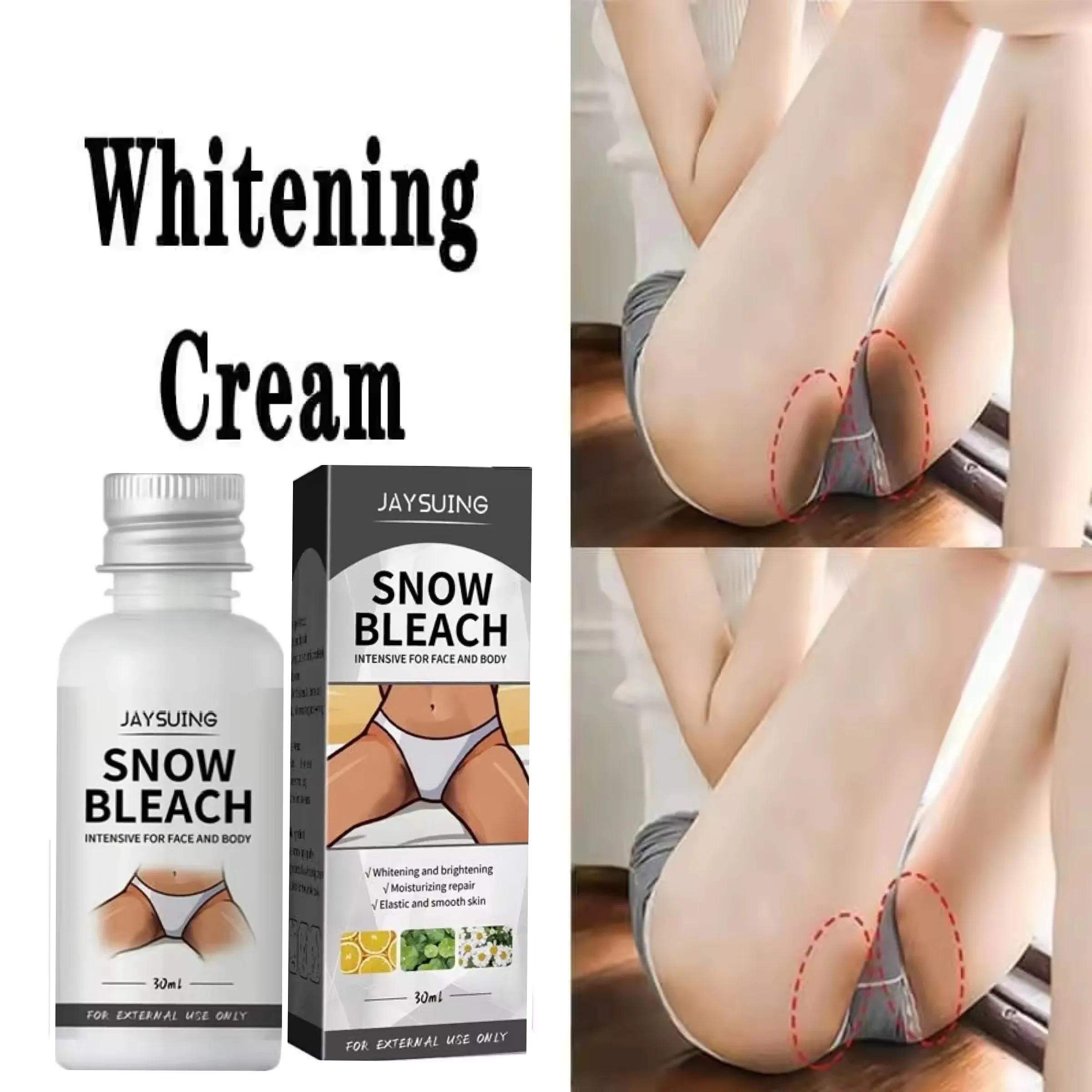 Snow Bleach Cream Private Part Underarm Whitening Lotion Wholesale Private Brand 30ml Liquid White Adults Female Inner OEM/ODM