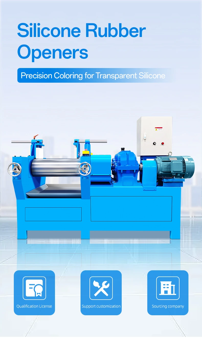 High Productivity Rubber Milling Machine with 380V/3P/50HZ Power and 15-20r/min Roller Speed for Efficient Rubber Refining