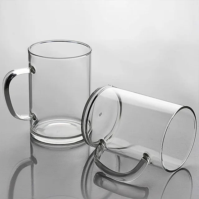 Sublimation Glasses Cup Drinkware Glassware Dinking Glasses Mug Clear Blanks Glass Breakfast Coffee Mug Top Seller 250ml 350ml
