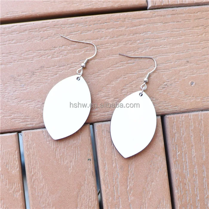 6 Pairs Handmade Wooden Sublimation Blanks Earring Mdf Sublimation