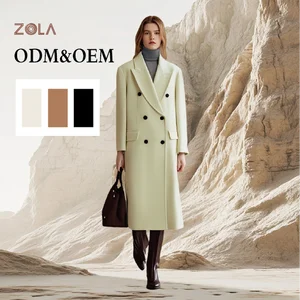 Women's Fashion Cashmere Coats Ladies Solid Color Long Casual Plus Size Midi Clothing for Winter