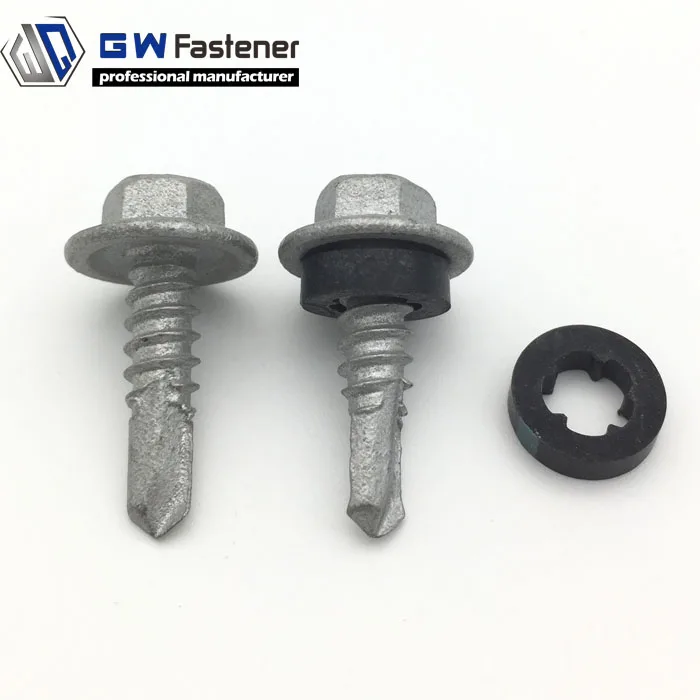 Class 4 Galvanized Hex Head  Self Drilling Screw Roofing Screws with Optional Neo Washer
