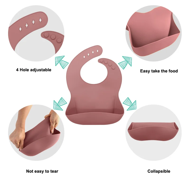 Food Grade Bpa Free Suction Organic Silicone Baby Feeding Gift Box Set