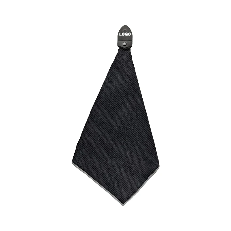 Free Sample Golf Ball Cleaner Towel Custom Microfiber Waffle Golf Towel