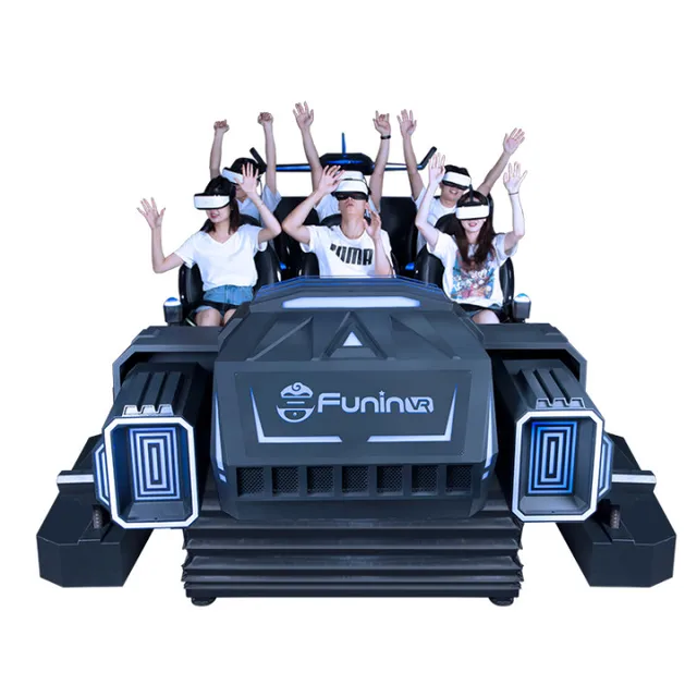 Funinvr ホット販売を獲得する仮想現実多人数 vr シミュレーターゲーム機 6 席レース 9d vr シミュレータ