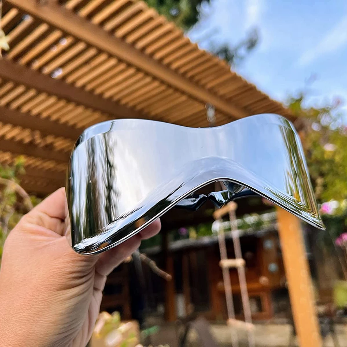 Y2k Futuristic Silver Mirror Sunglasses for Men & Women display picture 2
