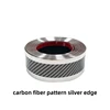 carbon fiber pattern -siver edge