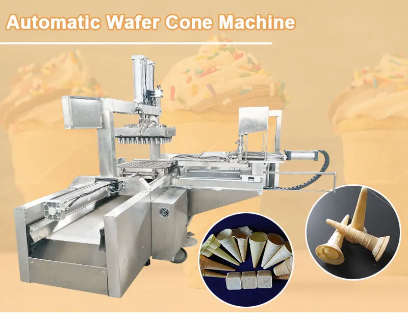 Automatic Wafer Ice Cream Cup Maker Ice Cream Cone Making Machine, View