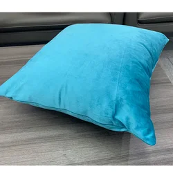 Wholesale square velvet pillow anti dust mite velvet letter suede textured pillow covers NO 2