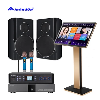 Inandon Bundle 8 Inch Speaker 21.5 Inch Touch Screen 4tb Karaoke ...