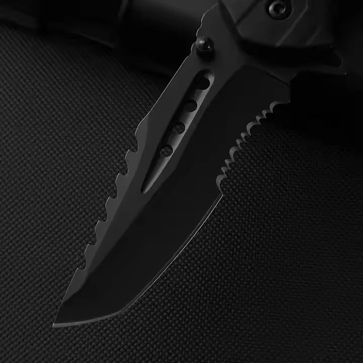 Portable Mini Folding Knife for Outdoor Survival High-Hardness Self-Defense Camping Knife Steel Blade Rubber Handle for Hunting - detail 5