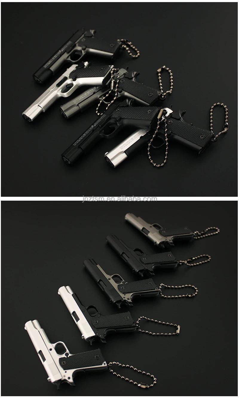 Mini Gun Keychain 1911 Metal Toy Hot Style 13 Model 75mm Mini Gun