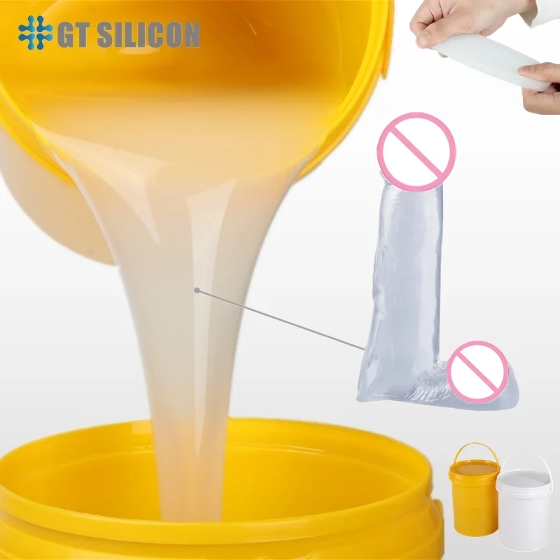 Wholesale  Body Platinum Liquid Silicone Rubber Making for Realistic  with Different Color Silicone Penis  Dildo Mold
