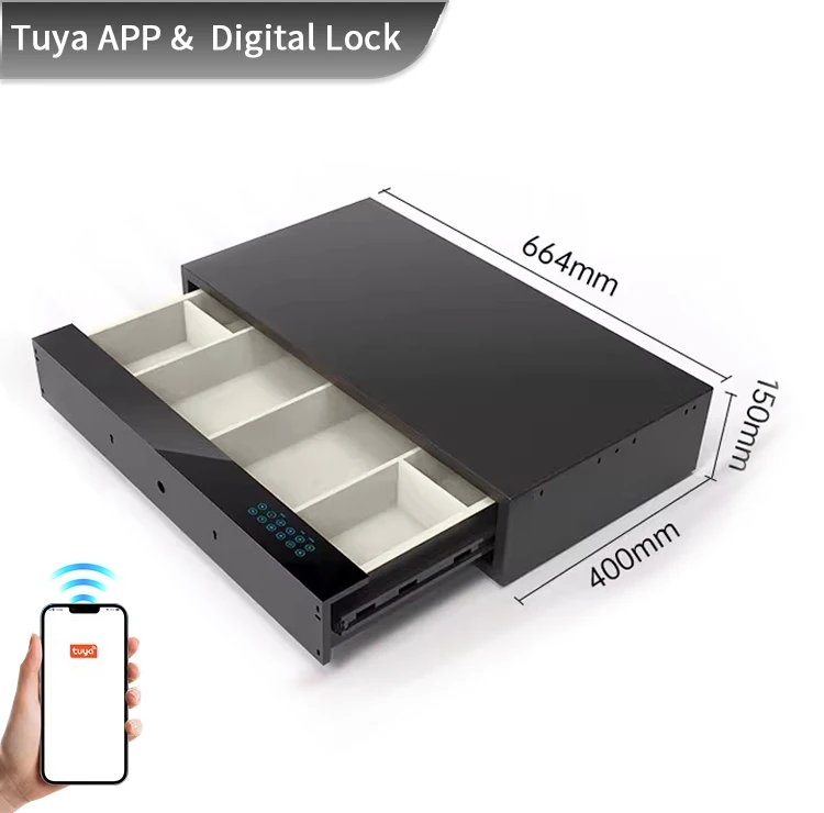 CEQSAFE Smart Wholesale Price Steel Digital Money Hidden Wall Wardrobe Drawer Safe Box