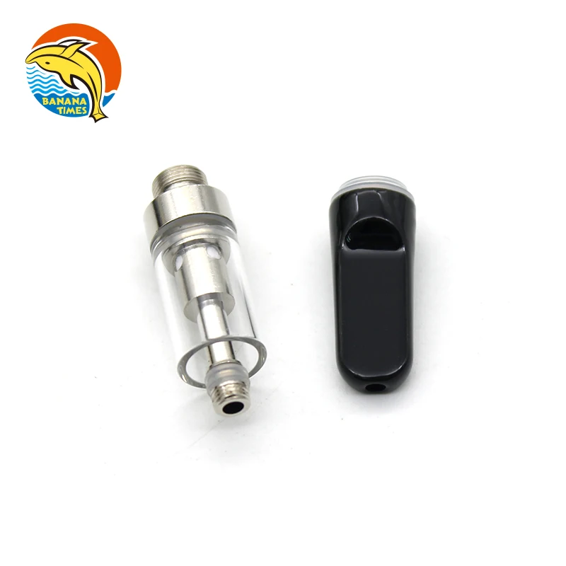 Bottom Airflow Bananatimes lead free 1.0ml empty cbd tank glass quality bulk vape cartridges for thick oil