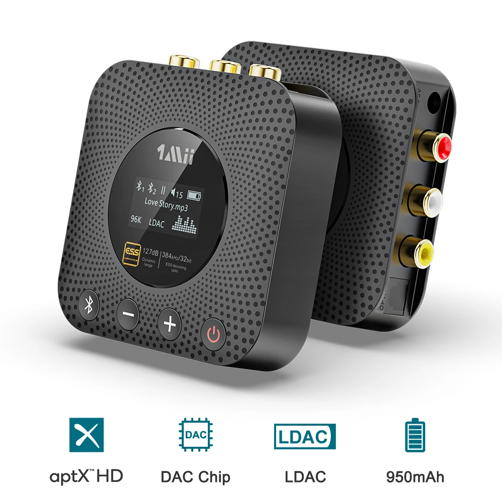 1Mii Bluetoothレシーバー B06HD+ LDAC対応 おまけ付き 1mii Home Stereo Hi-Res LDAC Bluetooth 5.1 Audio Receiver