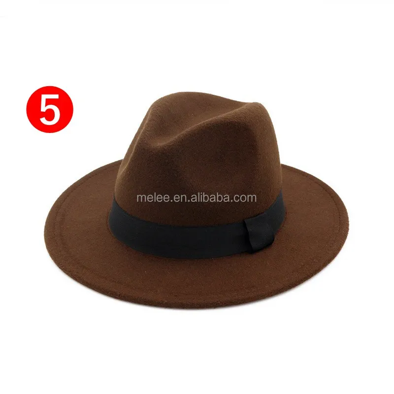 Wvapzxx Wide Brim Fedora Hat Women Men Wool Felt Hats Winter Jazz Church Panama Cap At Women's Clothing Store